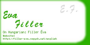 eva filler business card